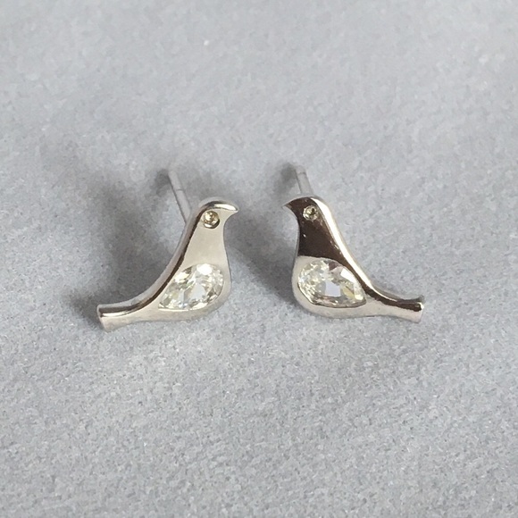 crystal bird earrings - Picture 3 of 5